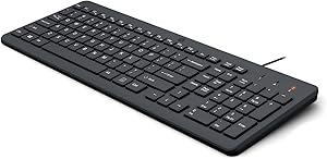 HP 150 Tastiera, Connessione con Cavo USB-A con la Lunghezza di 1 m, 12 Tasti Programmabili, Tastiera Qwerty, Layout Italiano